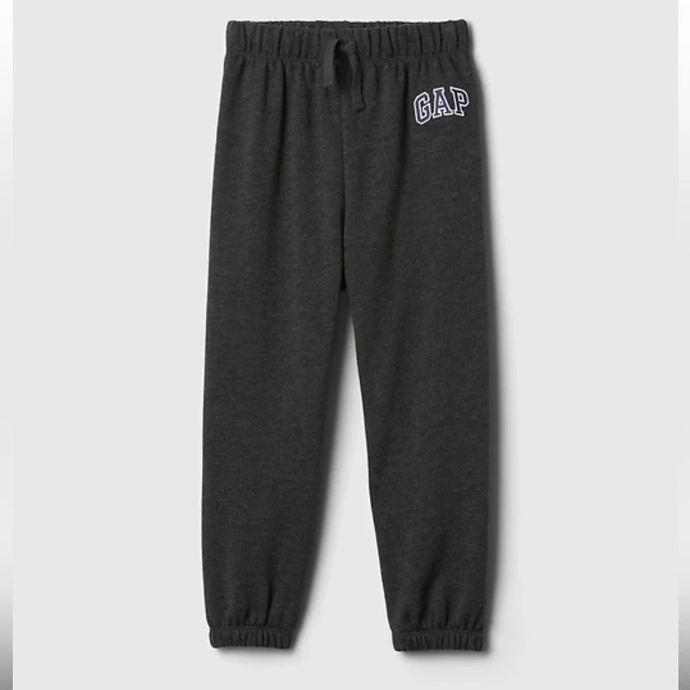 GAP Boys Charcoal Gray Logo Jogger Sweatpants Size 5 Pull On